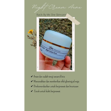 (RACIK APOTEKER) NIGHT CREAM ACNE By Ms She Skincare