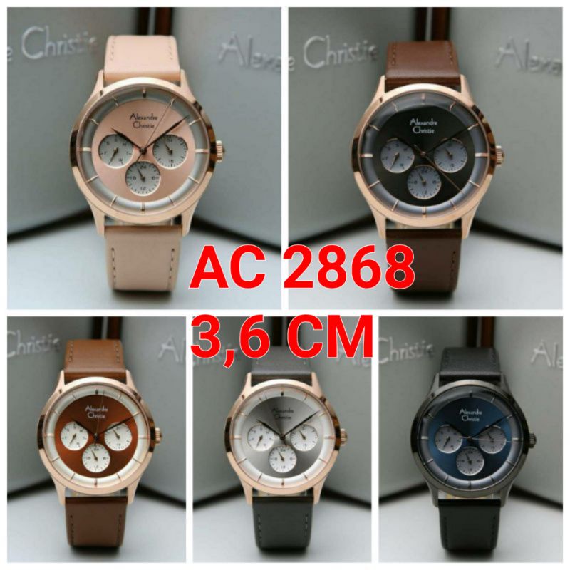 JAM TANGAN WANITA ALEXANDER CRISTIE ORIGINAL AC2868 / AC2969 KULIT GARANSI/ALEXANDRE CHRISTIE CEWEK 