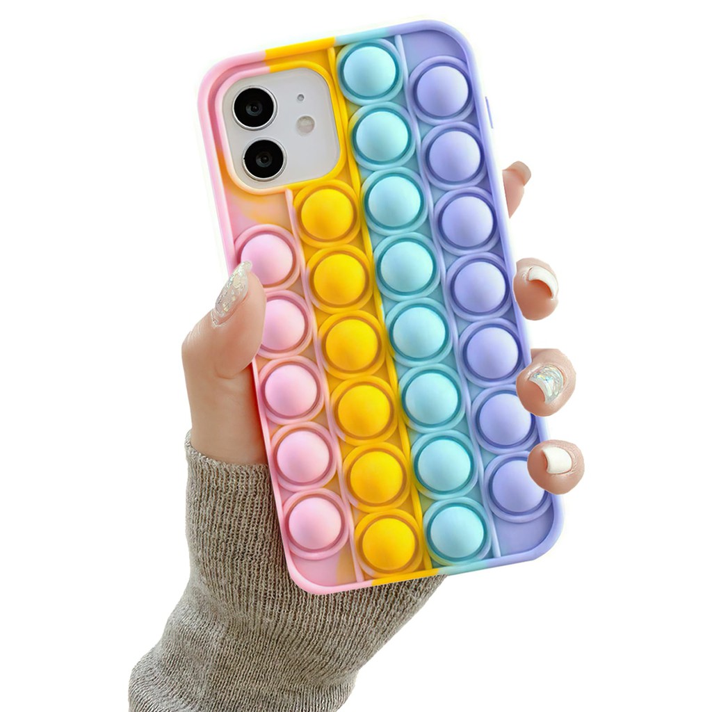 2021CASE SILIKON CASING POP IT BOBA RAINBOW iPhone6g 6plus 7/8g 7/8plus X/XS XS max XR IP 11 IP 11pr