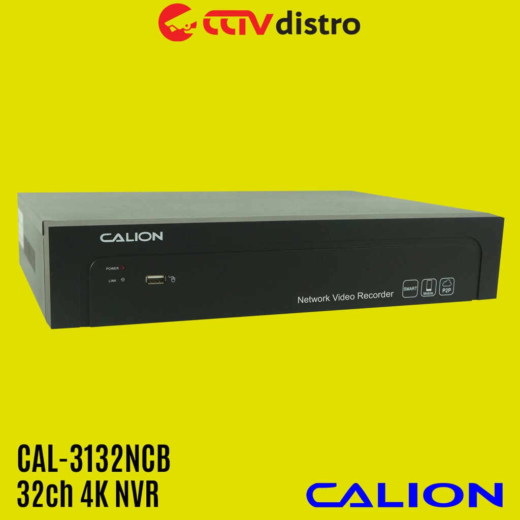 DVR NVR Untuk IP Camera | Support 4ch/8ch/16ch/32ch 2MP/5MP Atau 16ch 4K| Calion CAL-3132NCB
