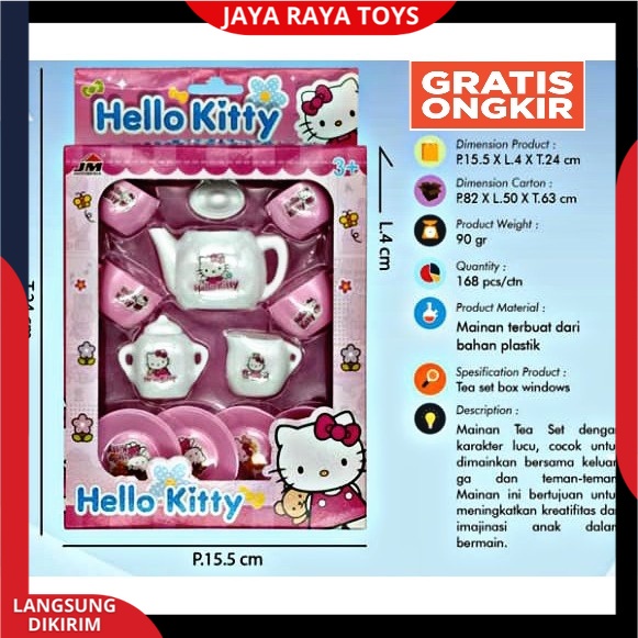 PROMO Mainan Anak Perempuan Mini Tea Set Teko Cangkir / Kitchen Set / Alat Dapur / Cooking Set