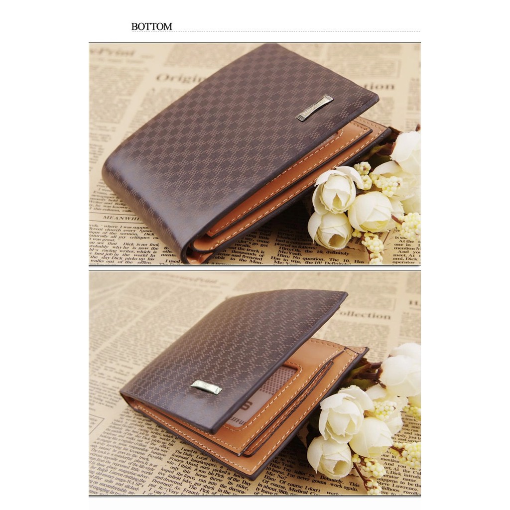 Dompet Pria Tipis Dompet Slim Dompet Kulit Pria Dompet Lipat Pria Kulit Import PIDENGBAO D3201-1