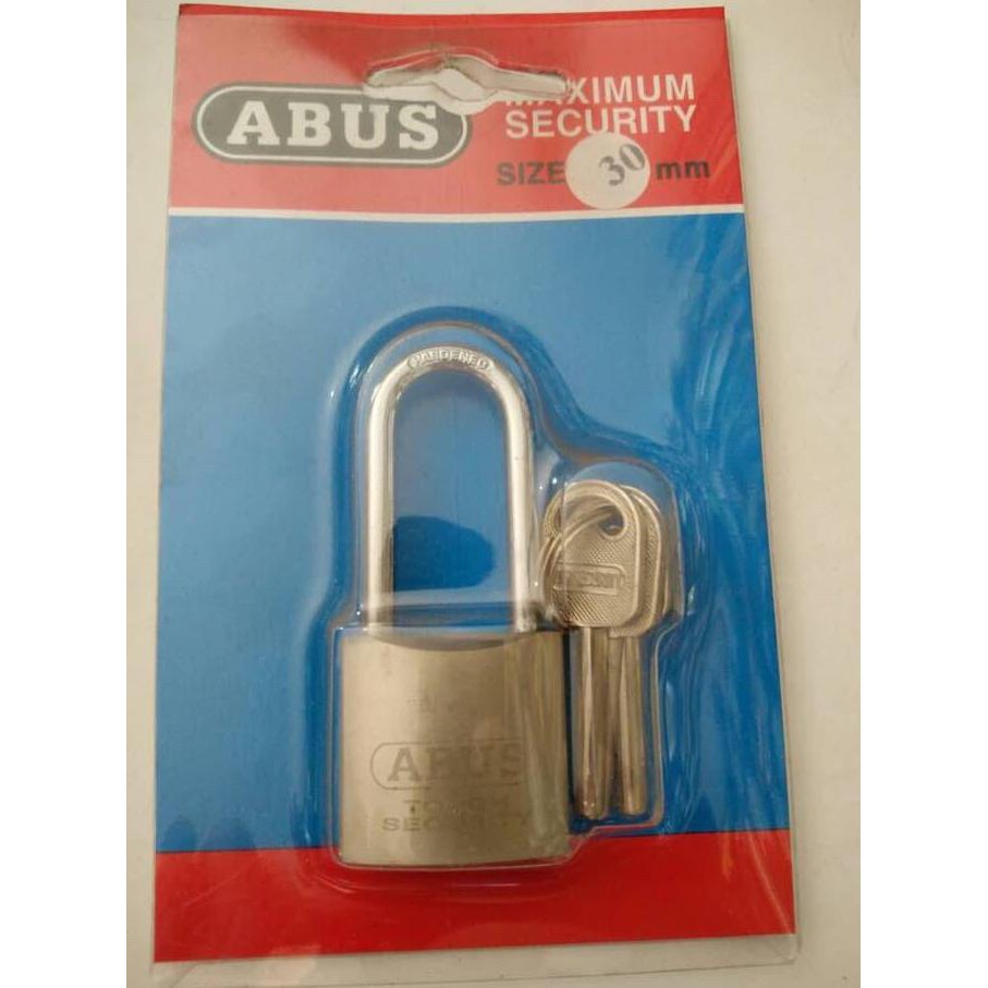 READY STOK GEMBOK NIKEL/GEMBOK ABUS 30 PANJANG/GEMBOK RUMAH/GEMBOK PINT