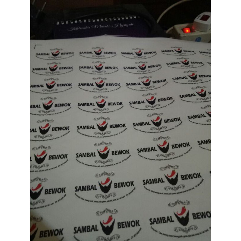 

Stiker label transparant + cutting