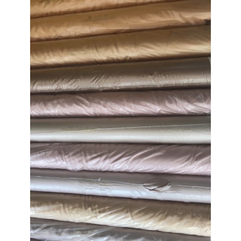 (TERMURAH DI SHOPEE !) Kain SATIN MAXMARA 100% PURE SILK GRADE A Premium / Maxmara Import Silky Ori