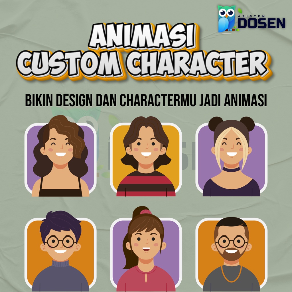 Animasi Custom Character After Effect AE | Jasa Pembuatan Video Animasi Kartun Iklan Promosi Company