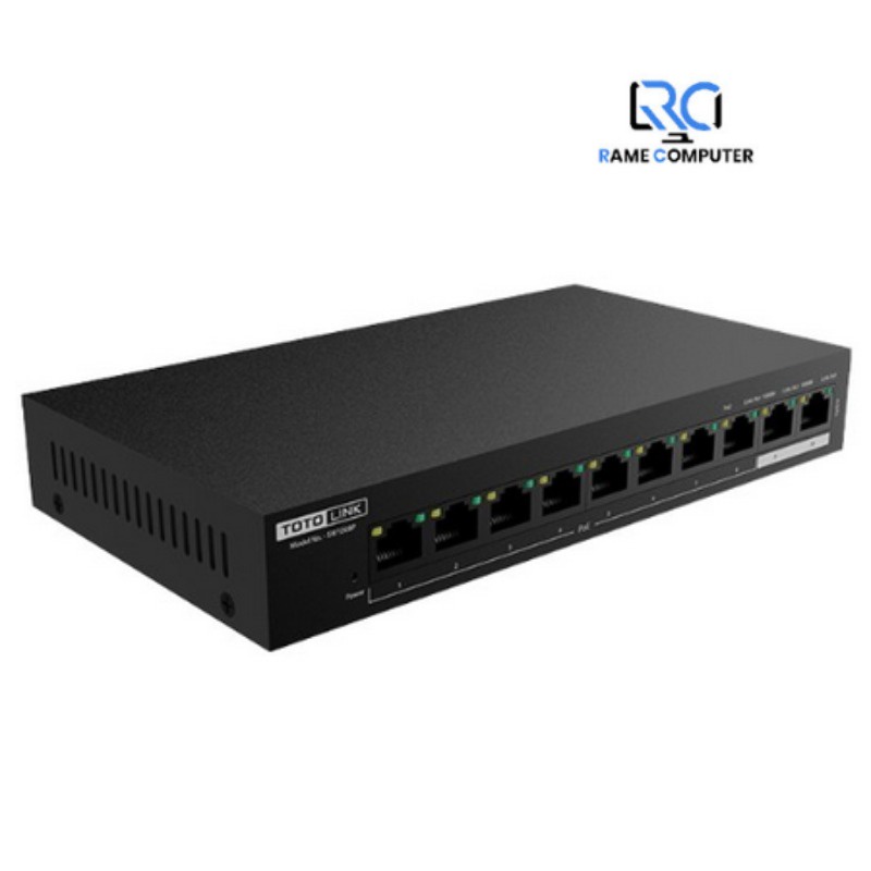 TOTOLINK SW1008P SWITCH POE 8 PORT 10/100 Mbps + 2 Port GIGABIT UPLINK