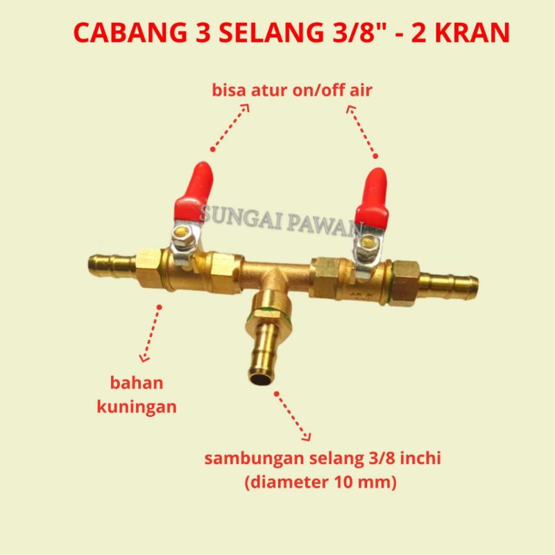SAMBUNGAN SAMBUNG PENYAMBUNG KONEKTOR SELANG CONNECTOR HOSE GAS LPG 3/8 IN INC INCHI - DIAMETER
