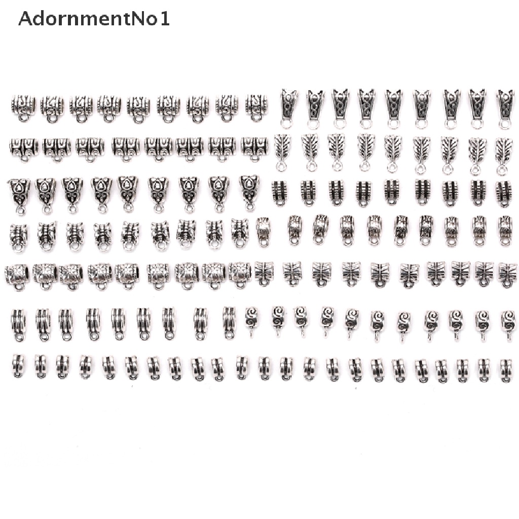 (AdornmentNo1) 120pcs / Set Konektor Manik-Manik Bahan Metal Untuk Membuat Perhiasan DIY Charms