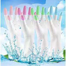 Sarung Tangan Karet Anti Air / Sarung Tangan Cuci Piring / Rubber Glove / Sarung Panjang Cleaning Service latex Waterproof