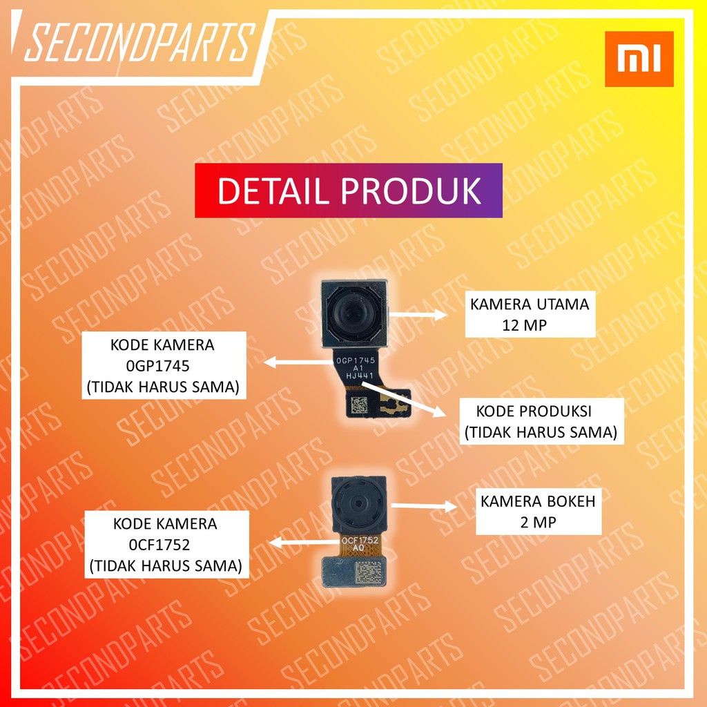 KAMERA BELAKANG XIAOMI REDMI 8 ORIGINAL COPOTAN