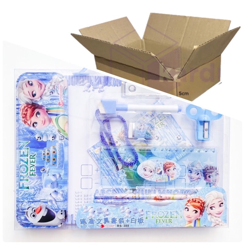 kotak pensil pony / frozen set papan tulis 2in1-Fz + packing dus
