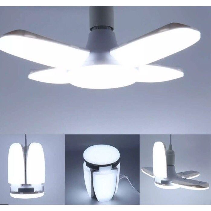 Lampu 4+1 Baling Mini Fan Blade 28watt 6500k Led Light Bulb Lampu Bohlam / lampu 4 baling