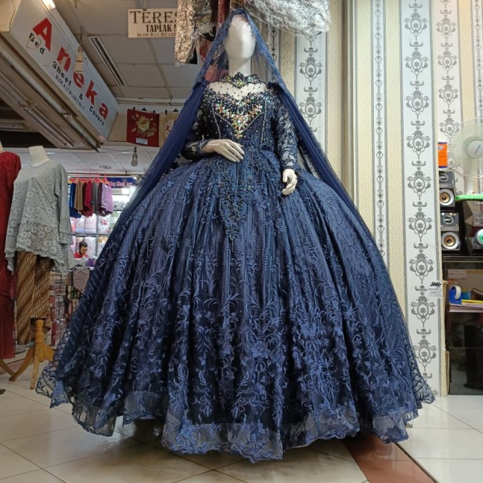 Baju Pengantin Wedding Dress Muslimah Jawa India gaun payet