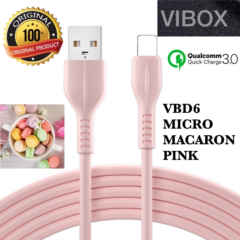 GROSIR KABEL DATA MAKARON VIBOX VBD6 MICRO FAST CHARGING