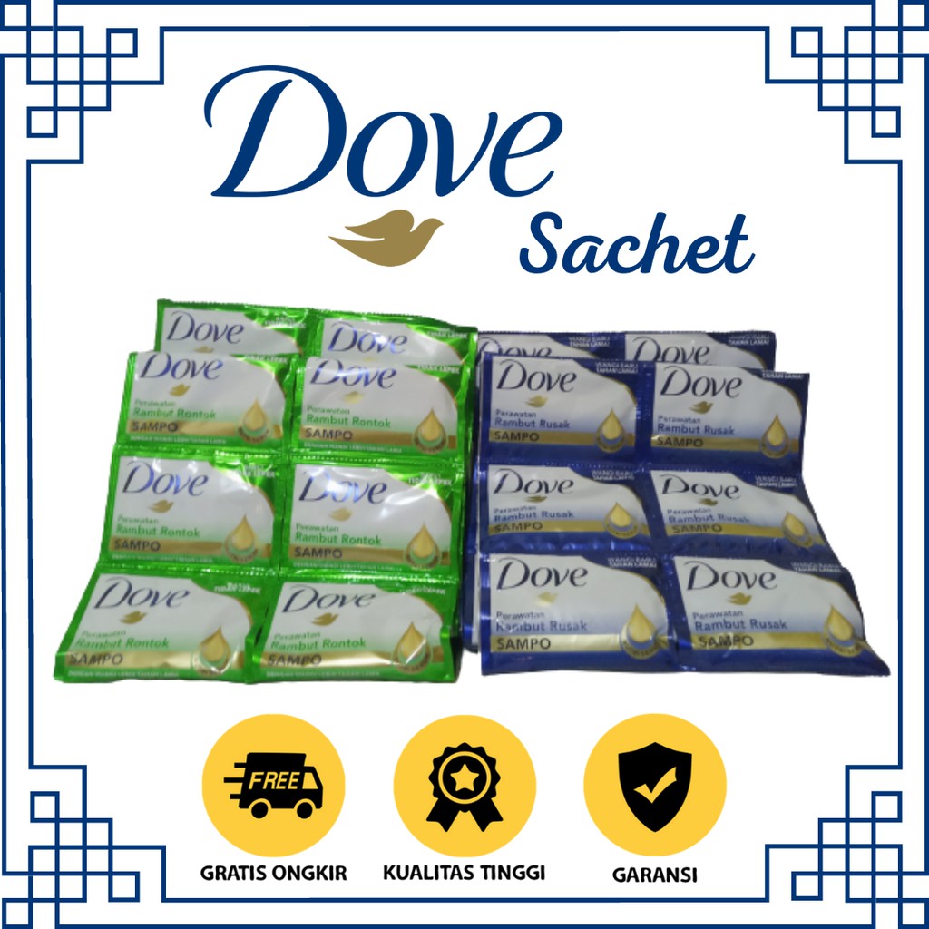 Dove Shampoo Saschet 9ml 1 renceng isi 12pcs