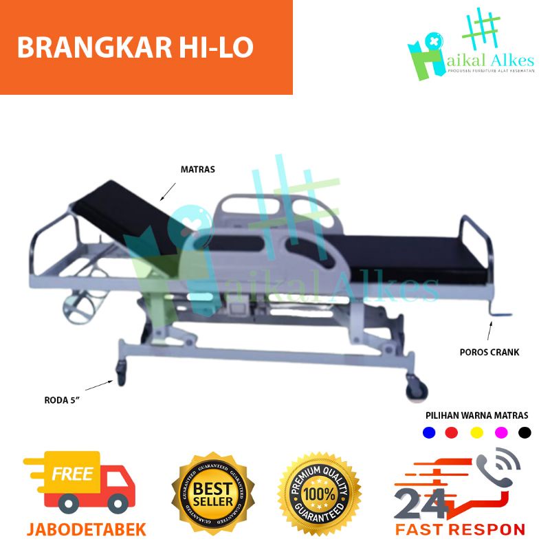 brangkar Hi-Lo kupu kupu/bed pasien UGD