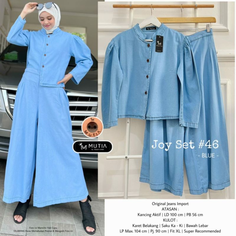 JOY SET/SETELAN ORIGINAL MUTIA [Joy Set #14#25#44#46#47#48] • Setelan Jeans Import