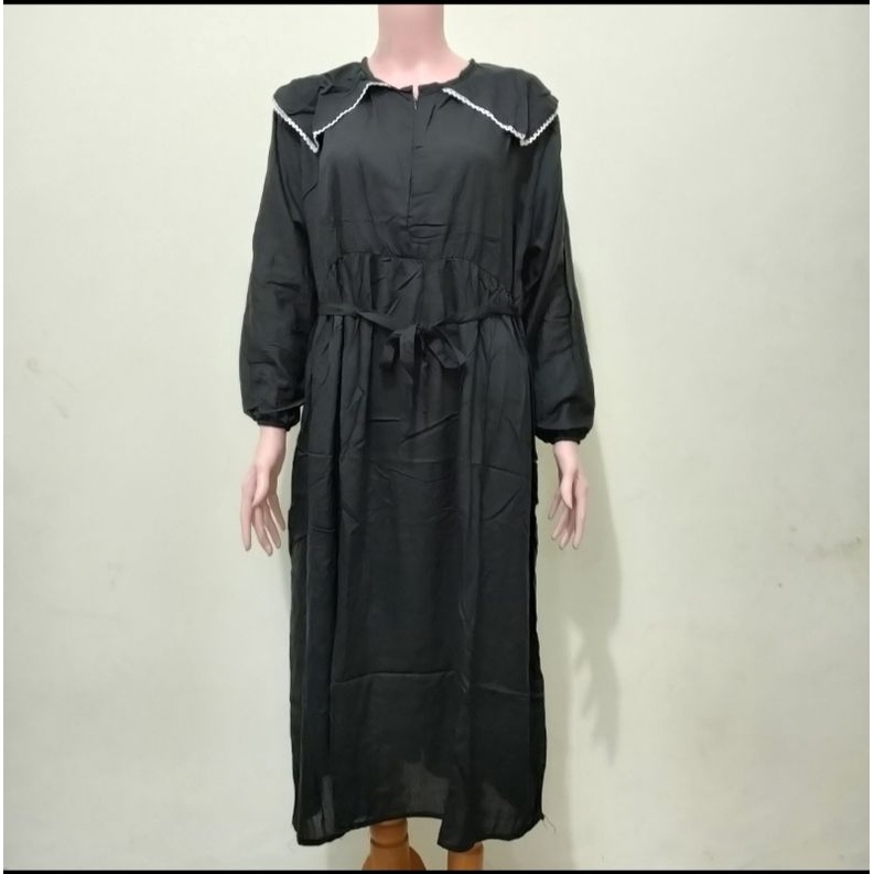 midi dress rayon terbaru / midi dress kekinian / baju muslim terbaru