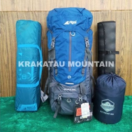 Paket Carrier dan Tenda / Paket lengkap Pendaki/ Rei Atmos 60L