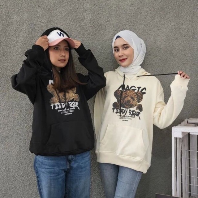 JAKET SWEATER HOODIE WANITA / Magic Teddy Bear Hoodie - Hoodie Teddy Unisex