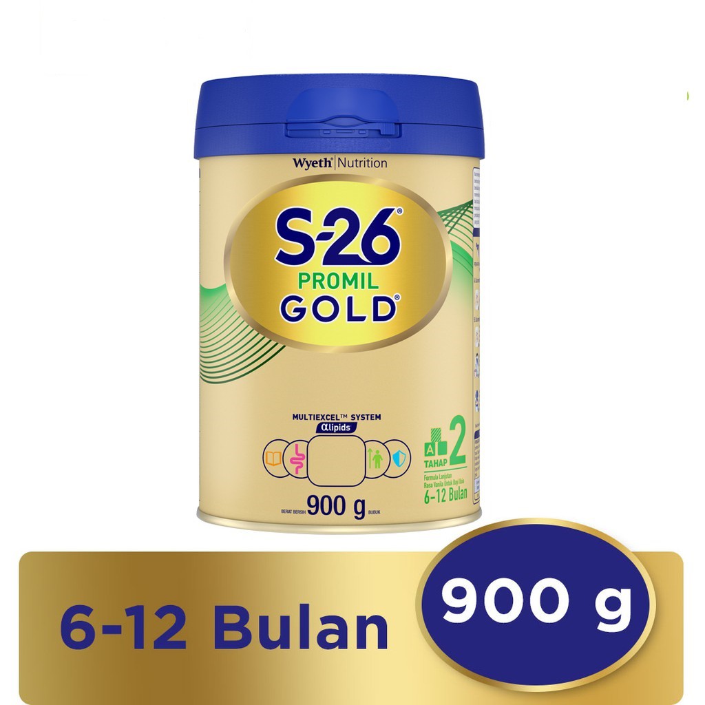 S-26 PROMIL GOLD 2 900g Susu Formula Bayi 6 - 12 Bulan