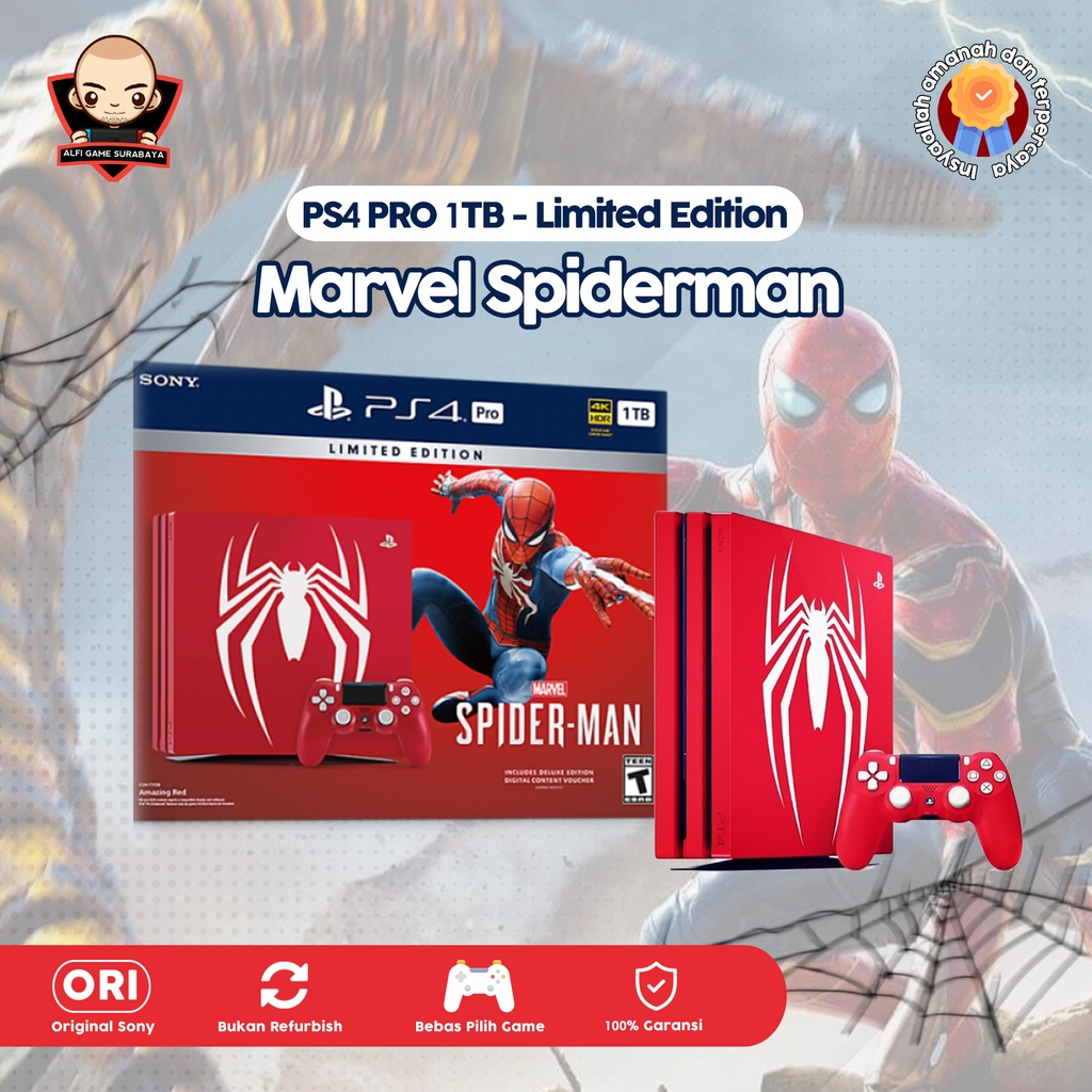 PS4 PRO 1TB LIMITED EDITION - MARVEL SPIDERMAN