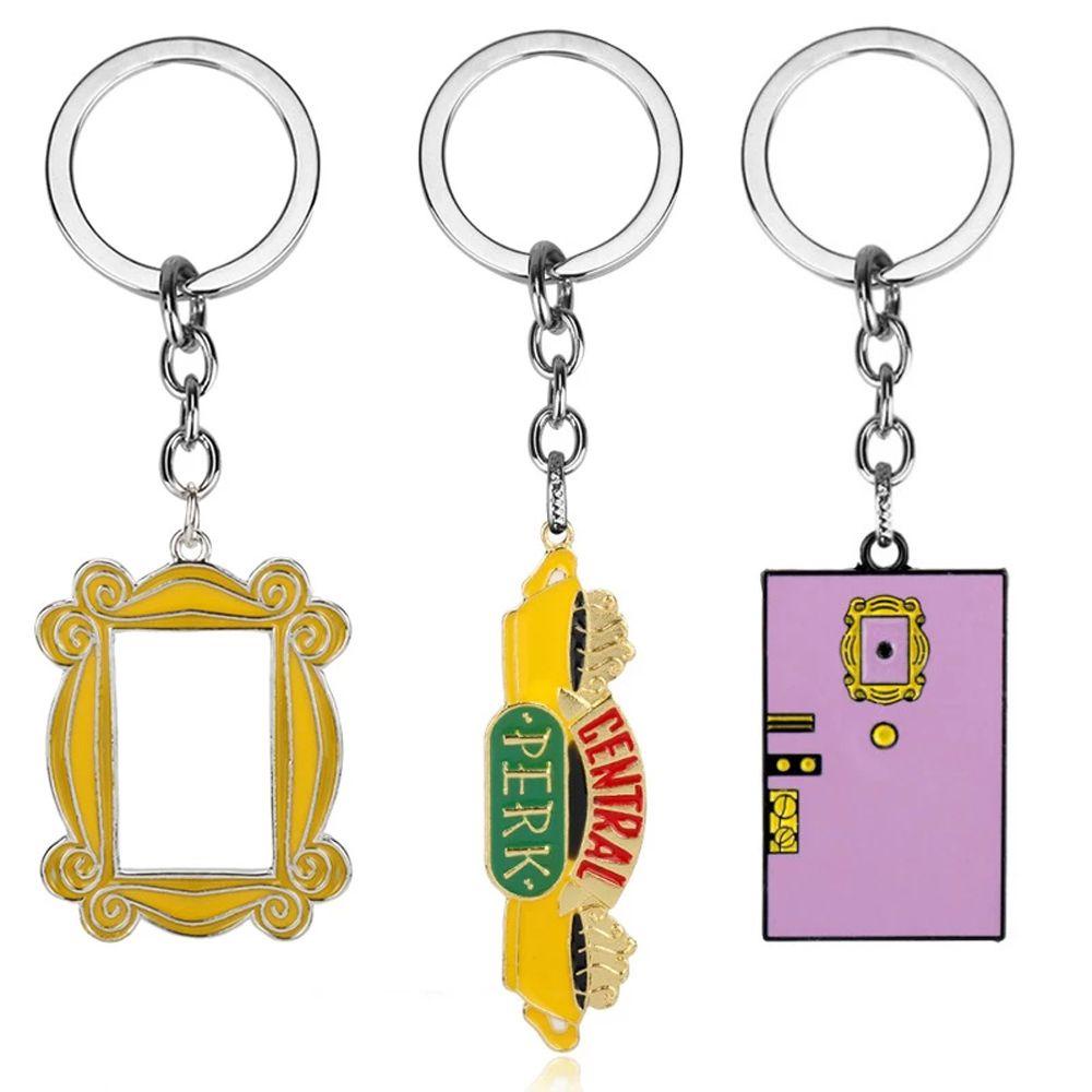 Gantungan Kunci Sahabat Agustina Hadiah Natal Untuk Sahabat Keyfob Trinket Central Perk Car Keyring Friends keys holder