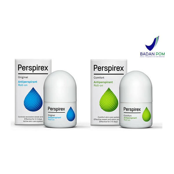 Perspirex Original AntiPerspirant Roll On - 20ml + Perspirex Comfort AntiPerspirant Roll On - 20ml