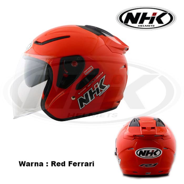 Helm Half Face NHK R1 Merah Ferari / Merah Cabe