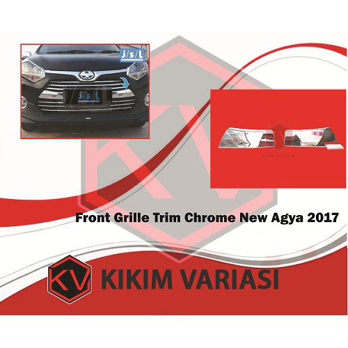 Cover grill Tengah New AGYA 2017 Chrome 2pcs