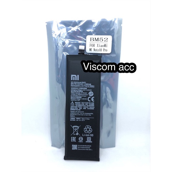 Baterai Xiaomi Mi Note 10pro Original BM52 Mi Note 10 pro
