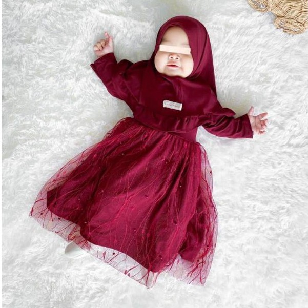 Gamis Pesta Set By Little Aisyah / Gamis Anak tille