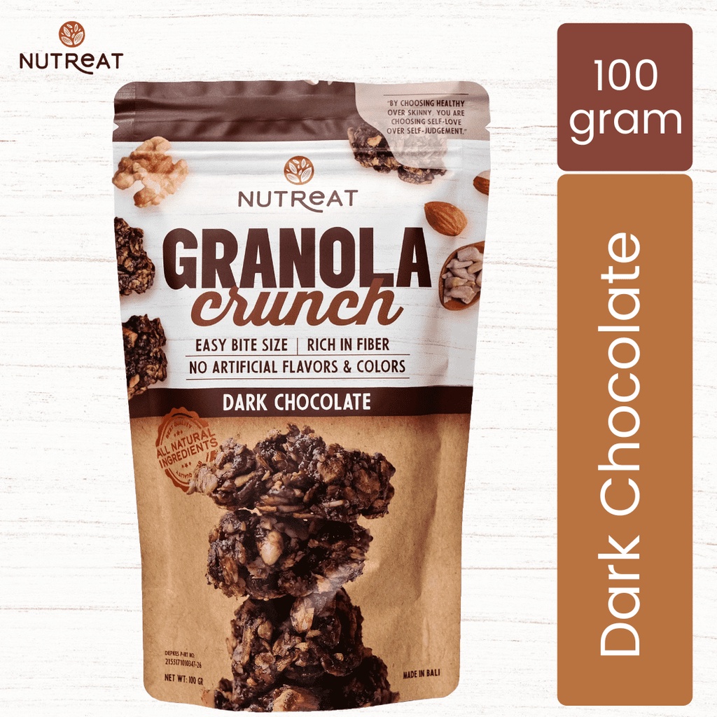 

Nutreat Granola Crunch Dark Chocolate | Healthy Snack - 100 gram
