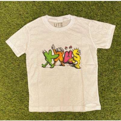 Kaos T-shirt Pakaian Anak UNIQLO X KAWS Putih
