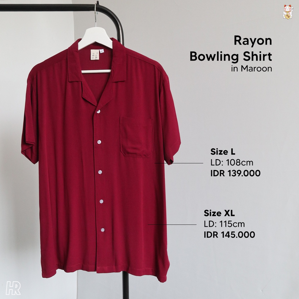 Kemeja Pantai / Bowling Shirt - Polos