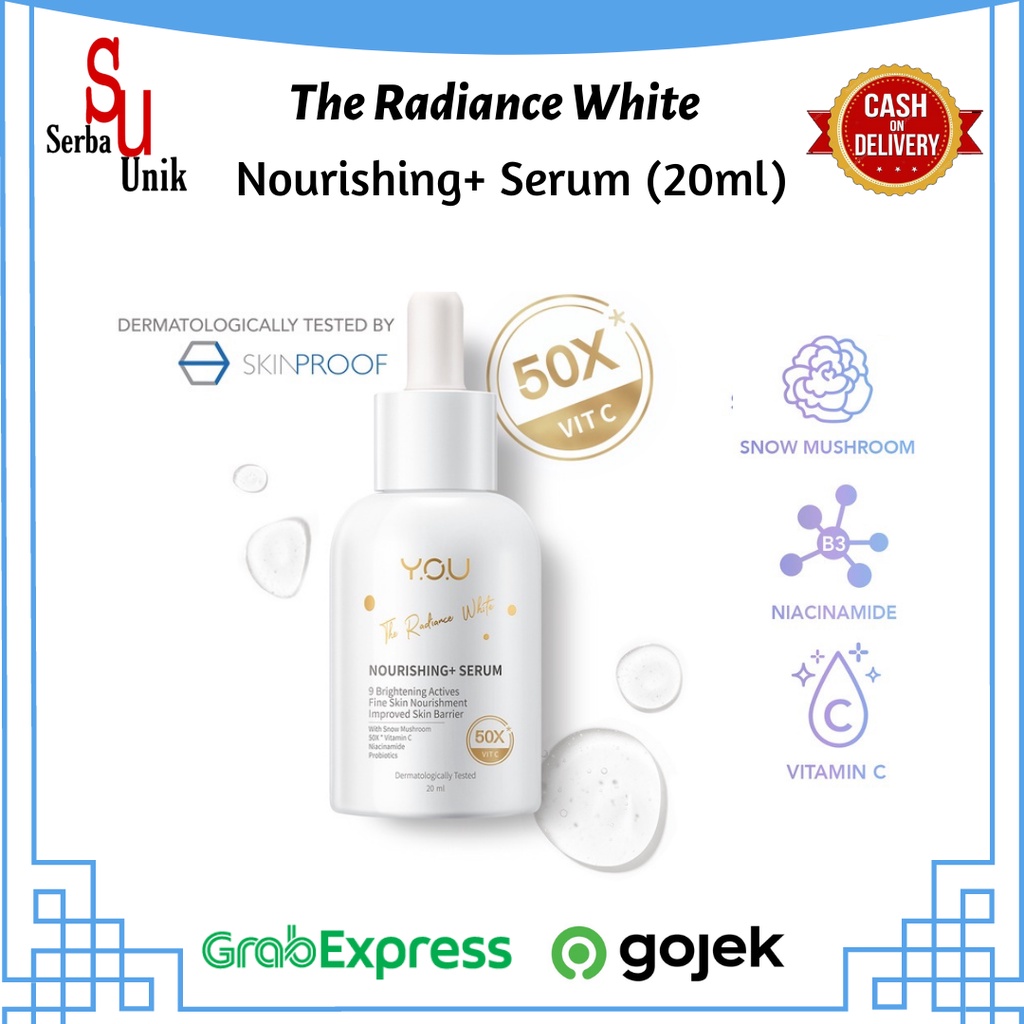 Kosmetik You The Radiance White Nourishing+ Serum / Serum Wajah 20ml