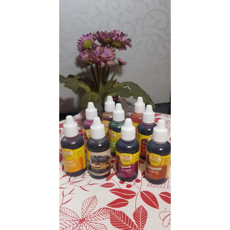 

Koepoe Koepoe Pewarna Cair / Food Colouring dengan Beberapa Pilihan Warna 30 ml