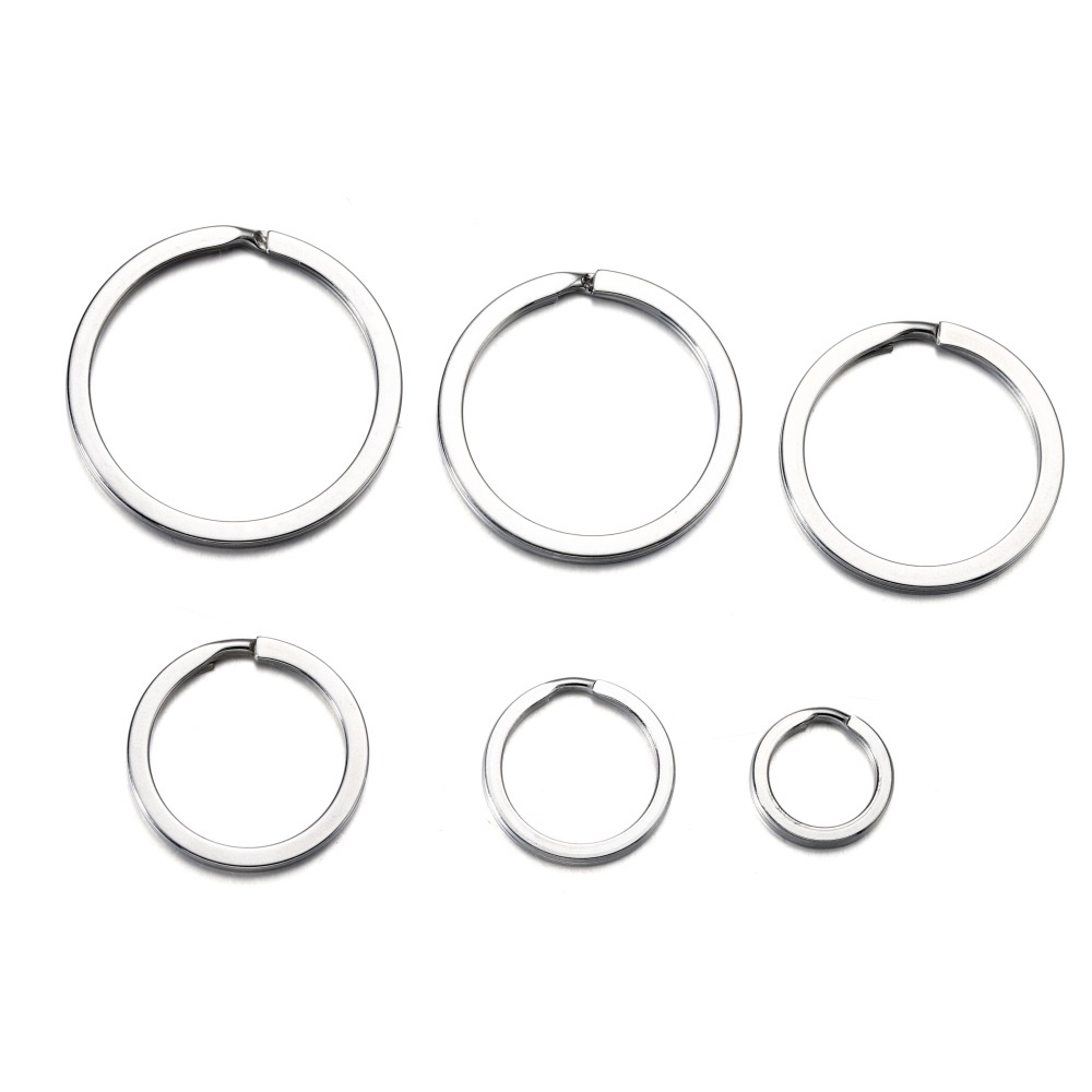 10 / 20 Pcs Gantungan Kunci Bahan Stainless Steel