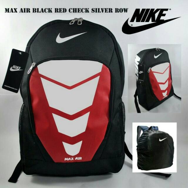 Tas Ransel Nike Max Air Besar Pria Wanita Untuk Travel Naik Gunung Mudik Warna Merah Putih