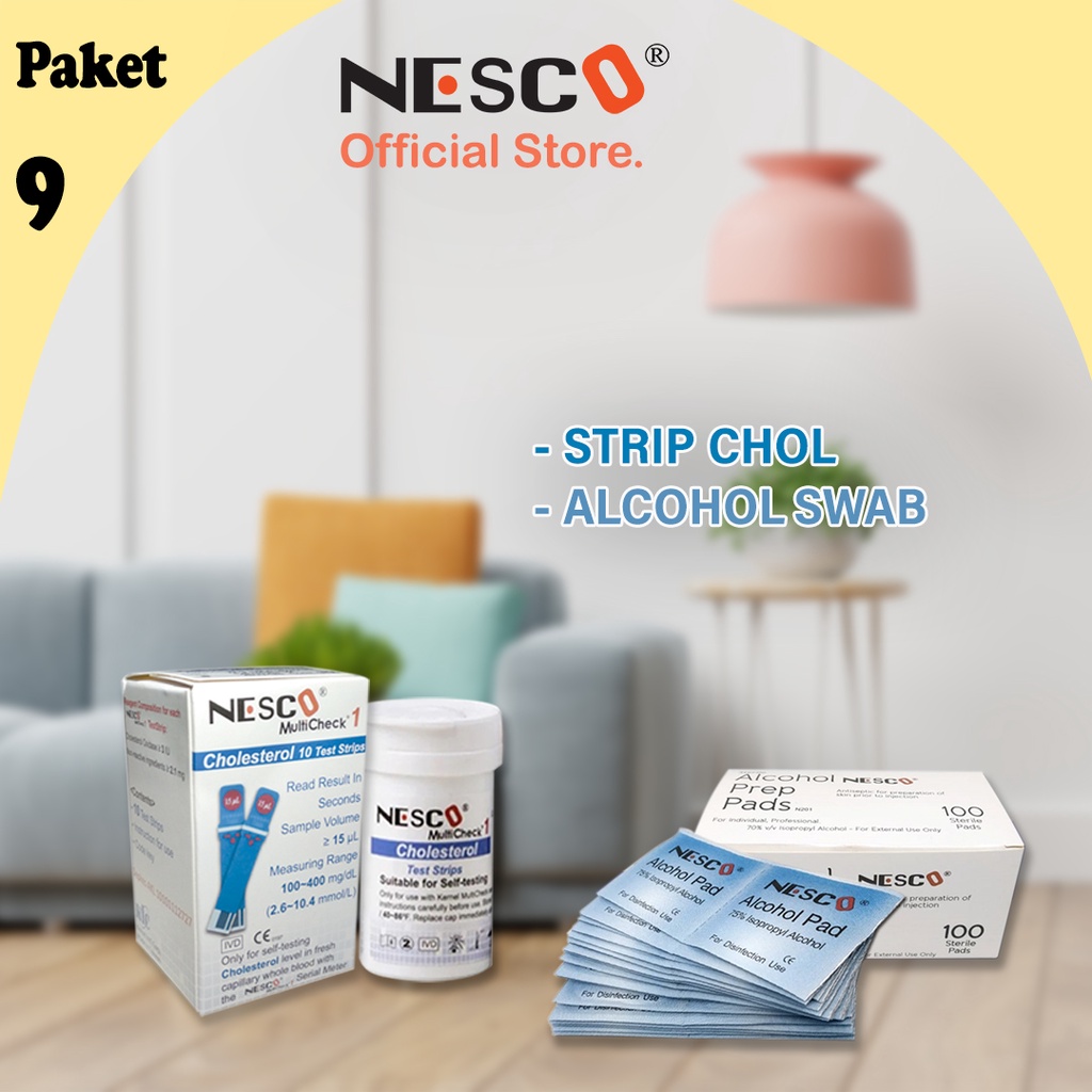 PAKET 9A (STRIP KOLESTEROL + ALCOHOL SWAB)