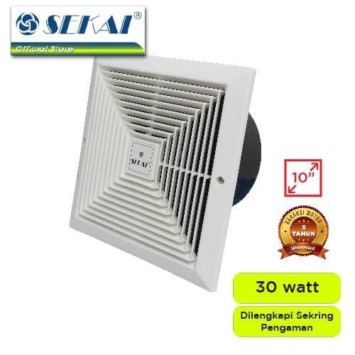 SEKAI MVF 1091 10 INCH 25CM MVF 893 8 INCH EXHAUST FAN CEILING FAN KIPAS HISAP PLAFON LANGIT