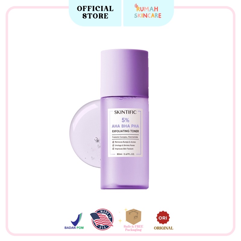 SKINTIFIC - 5% Aha Bha Pha Exfoliating Toner 80ml