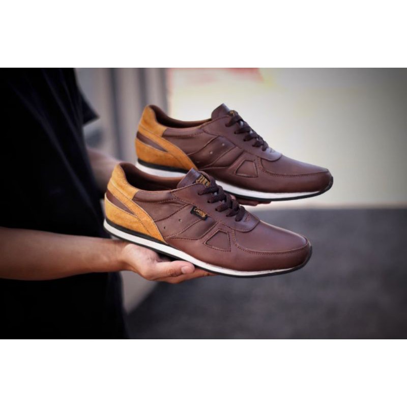 WOLF|100% KULIT ASLI SNEAKERS PRIA KASUAL SPORTY CEVANY JELLAL ORIGINAL CH1