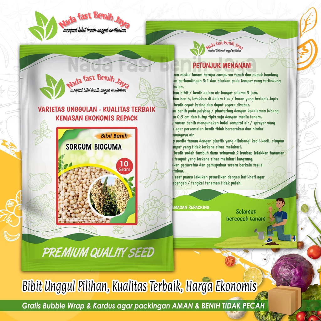 PROMO Benih pakan ternak sorgum bioguma air nira batang manis 10 gram / bibit pakan ternak