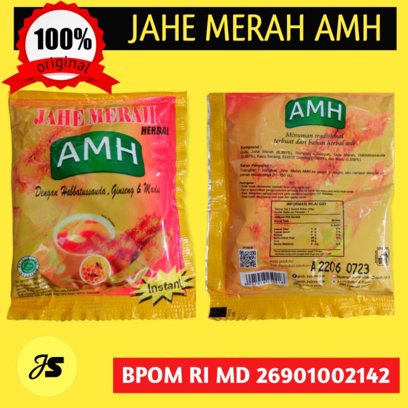 

JAHE MERAH INSTAN AMH 100% ORI 1 renceng