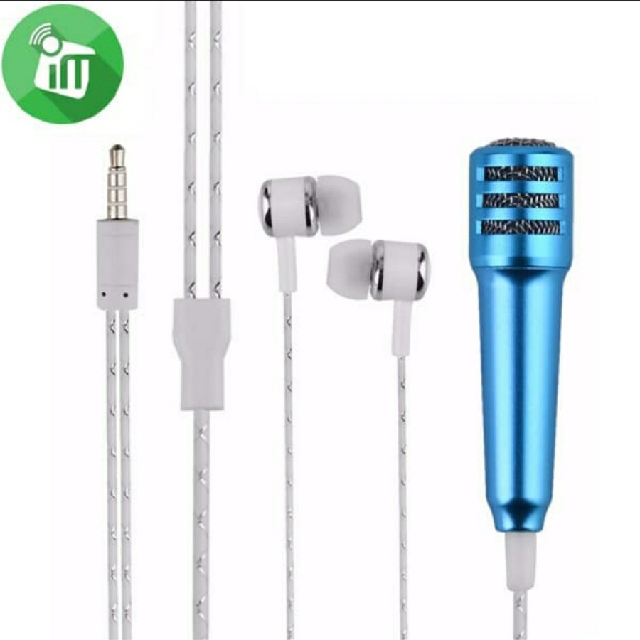 HEADSET SMULE 2IN1 MICROPHONE HANDSFREE SMULE + MICRPHONE MINI KARAOKE - FA