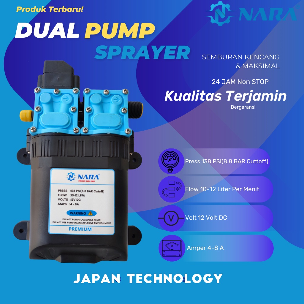 Dinamo pompa hiu double pump hiu 12v 8a