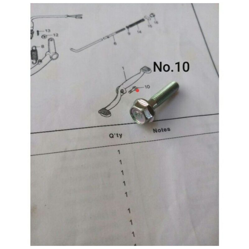 baut pedal perseneling operan gigi honda astrea grand impresa legenda prima star original