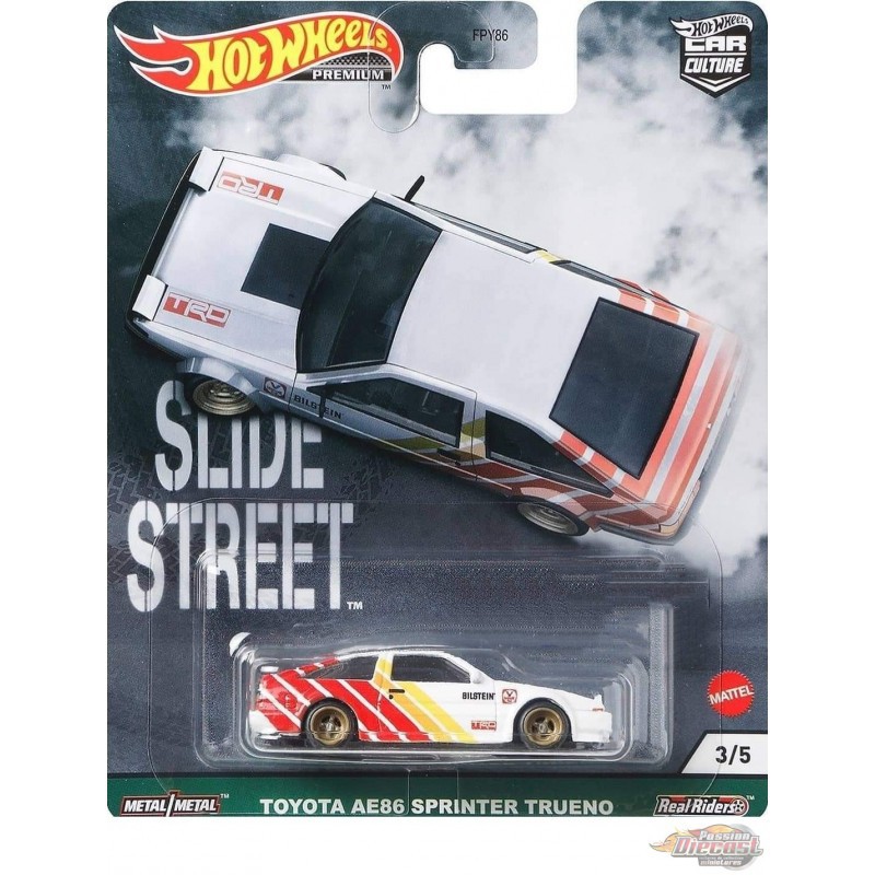 Diecast Hot Wheels SLIDE STREET TOYOTA AE86 SPRINTER TRUENO HW Hotwheels Mobil Mainan Anak Car Culture Premium Scale 64